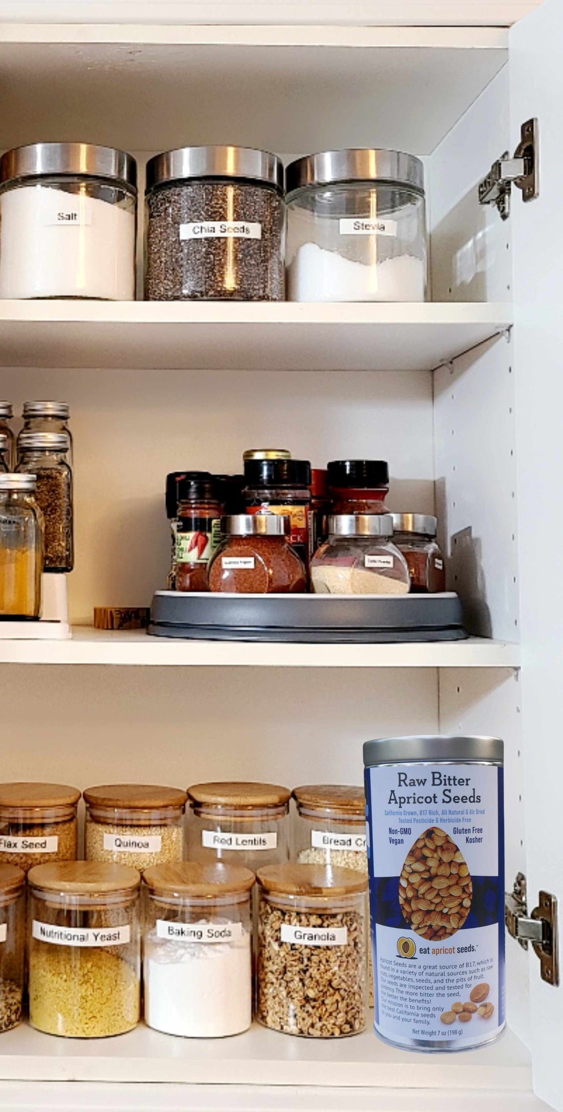 Apricot Seeds B17 7oz Steel Can - EatApricotSeeds - Pre-Order Ships By Late December