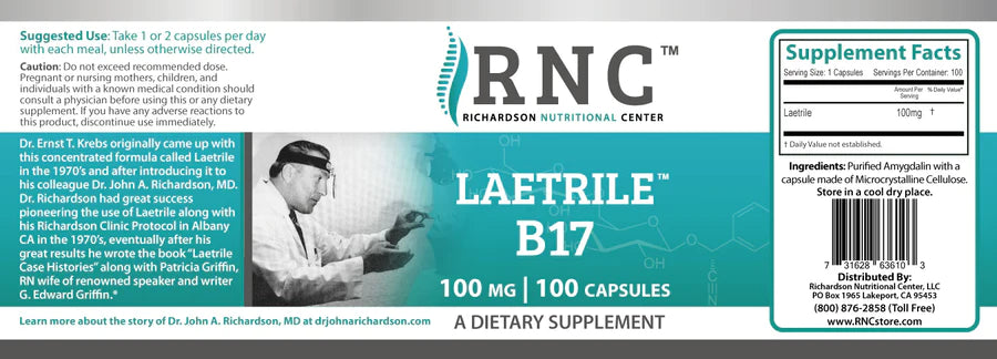 Laetrile b17 100mg Capsules