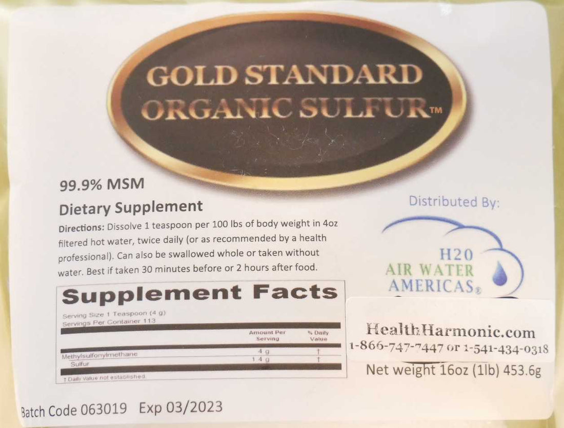 Organic Sulfur MSM Gold Label MSM